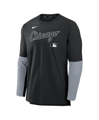 Men's Black/Gray Chicago White Sox Authentic Collection Player Lightweight Performance Long Sleeve Top