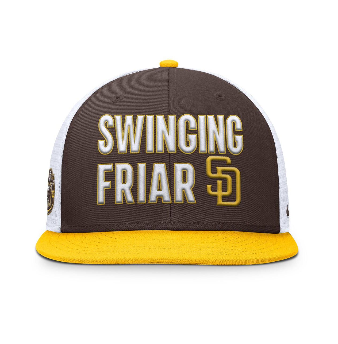 Мужская кепка Nike Brown San Diego Padres Pro Trucker Snapback Hat — фото 2