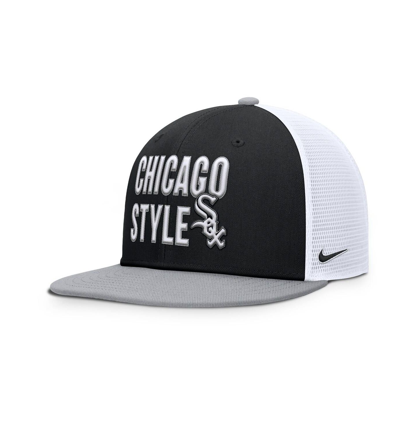 Мужская кепка Nike Black Chicago White Sox Pro Trucker Snapback Hat — фото 3