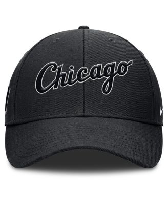 Men's Black Chicago White Sox Rise Gaberdine Adjustable Hat