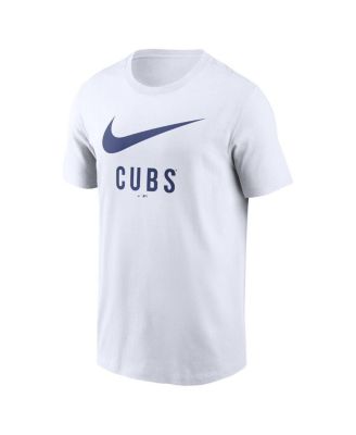 Men's White Chicago Cubs Swoosh T-Shirt