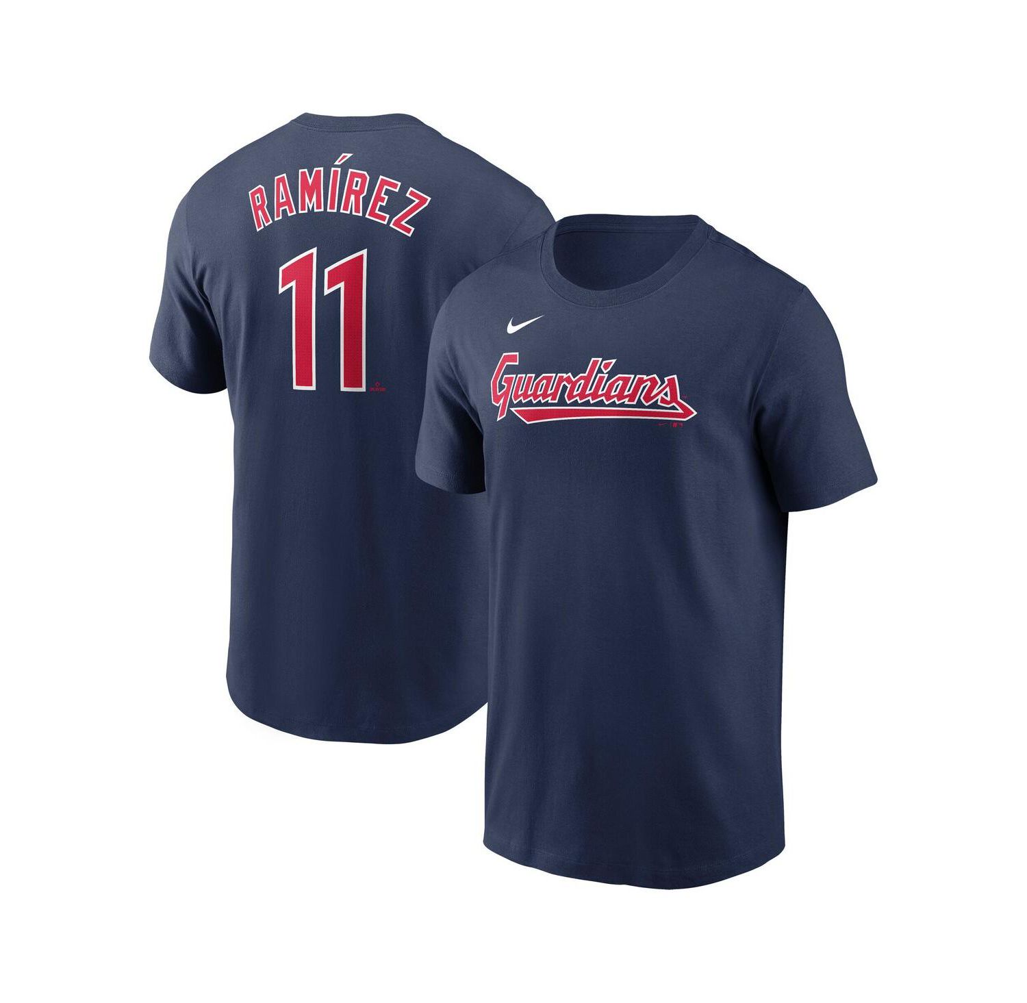 Men's Jose Ramirez Navy Cleveland Guardians Fuse Name & Number T-Shirt