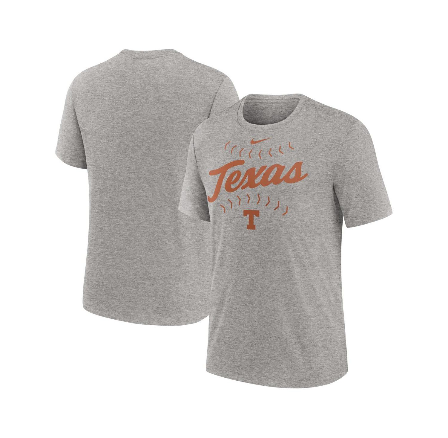 Men's Heather Gray Texas Longhorns Campus Local Tri-Blend T-Shirt