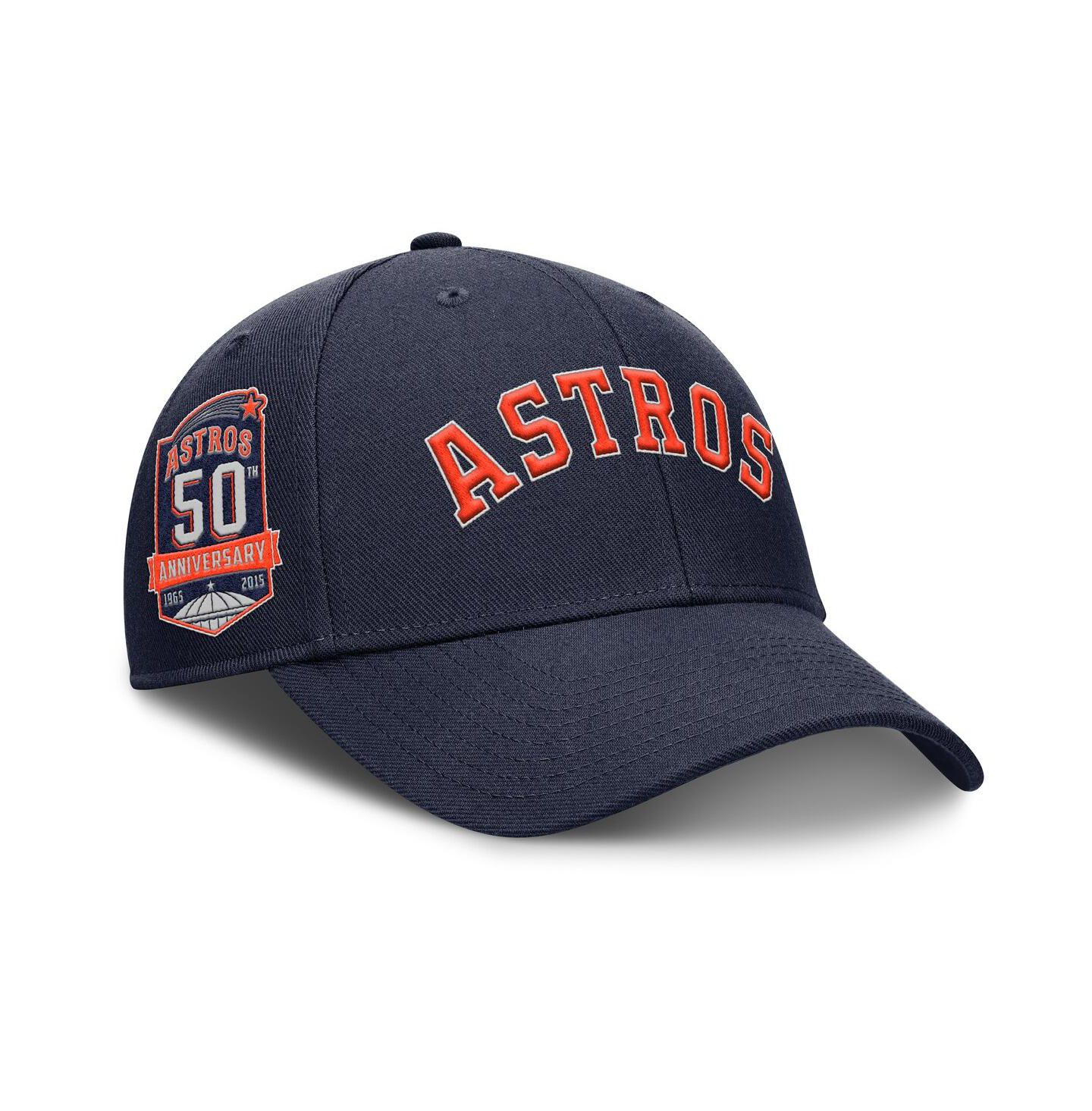 Мужская кепка Nike Navy Houston Astros Rise Gaberdine Adjustable Hat — фото 1