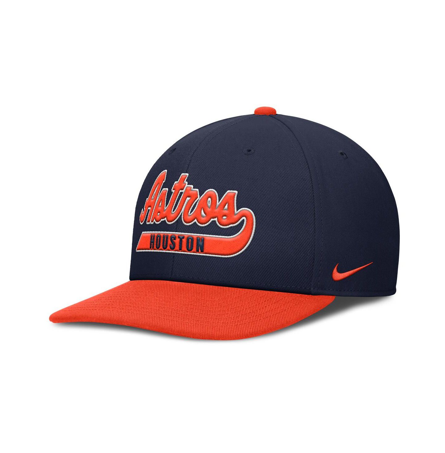 Мужская кепка Nike Navy/Orange Houston Astros Pro Performance Snapback Hat — фото 3