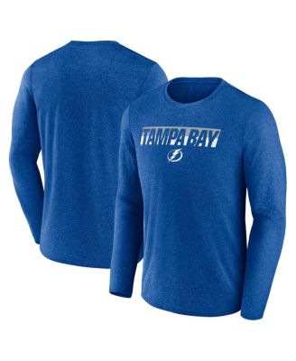 Fanatics - Men's Heather Blue Tampa Bay Lightning Transition Long Sleeve T-Shirt