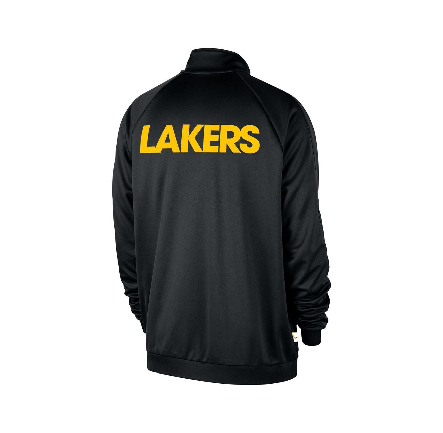Men's Black Los Angeles Lakers Courtside Pique Club Full-Zip Track Jacket