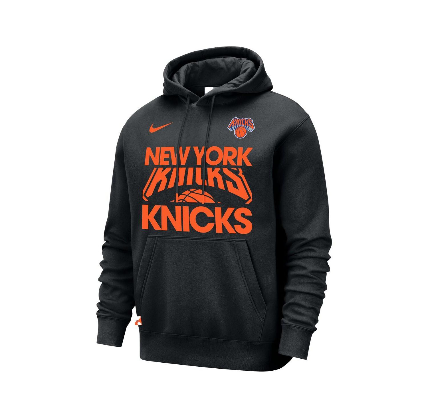 Men's Black New York Knicks Courtside Club Pullover Hoodie