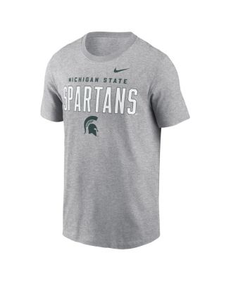 Men's Heather Gray Michigan State Spartans Campus 2-Hit Primary Mascot T-Shirt