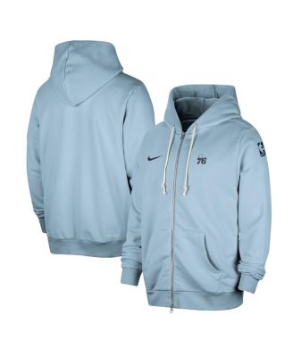 Nike - Men's Light Blue Philadelphia 76ers Authentic Standard Issue Full-Zip Hoodie Jacket