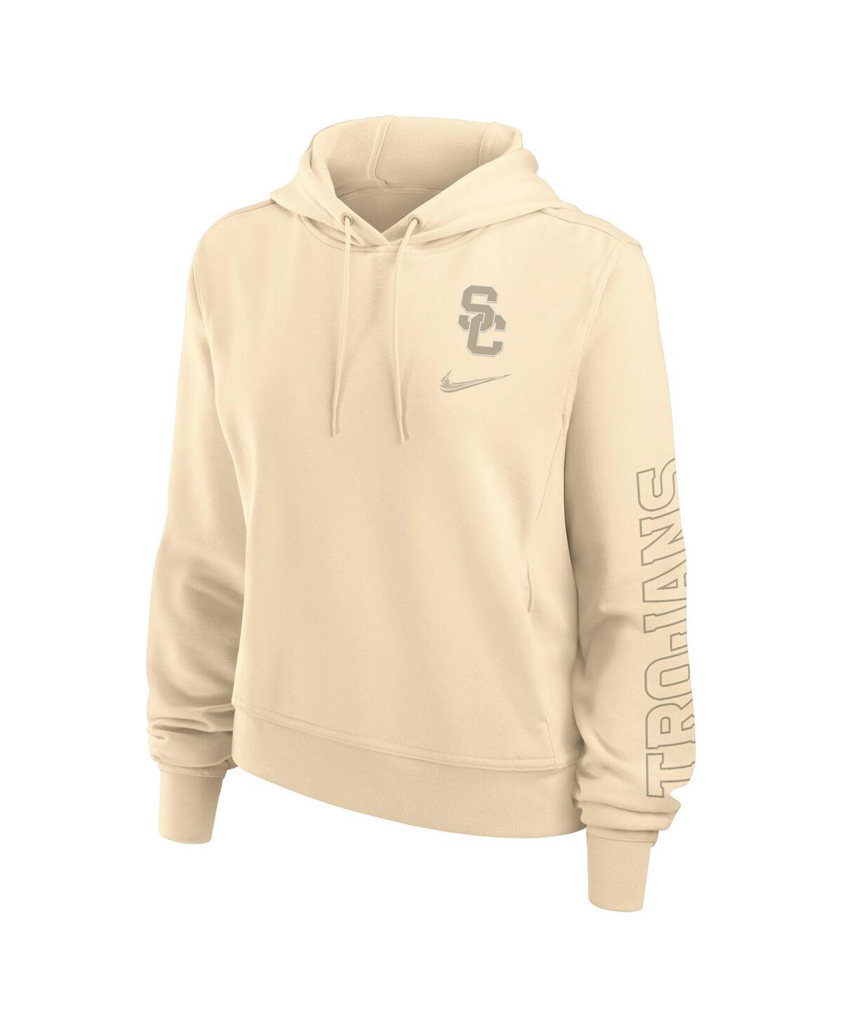 Shop Nike Women's Tan Usc Trojans One Pullover Hoodie