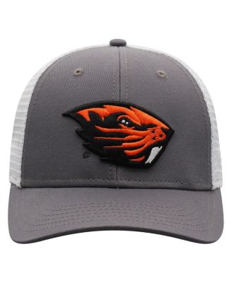 Men's Gray/White Oregon State Beavers Victory Baseline Trucker Adjustable Hat