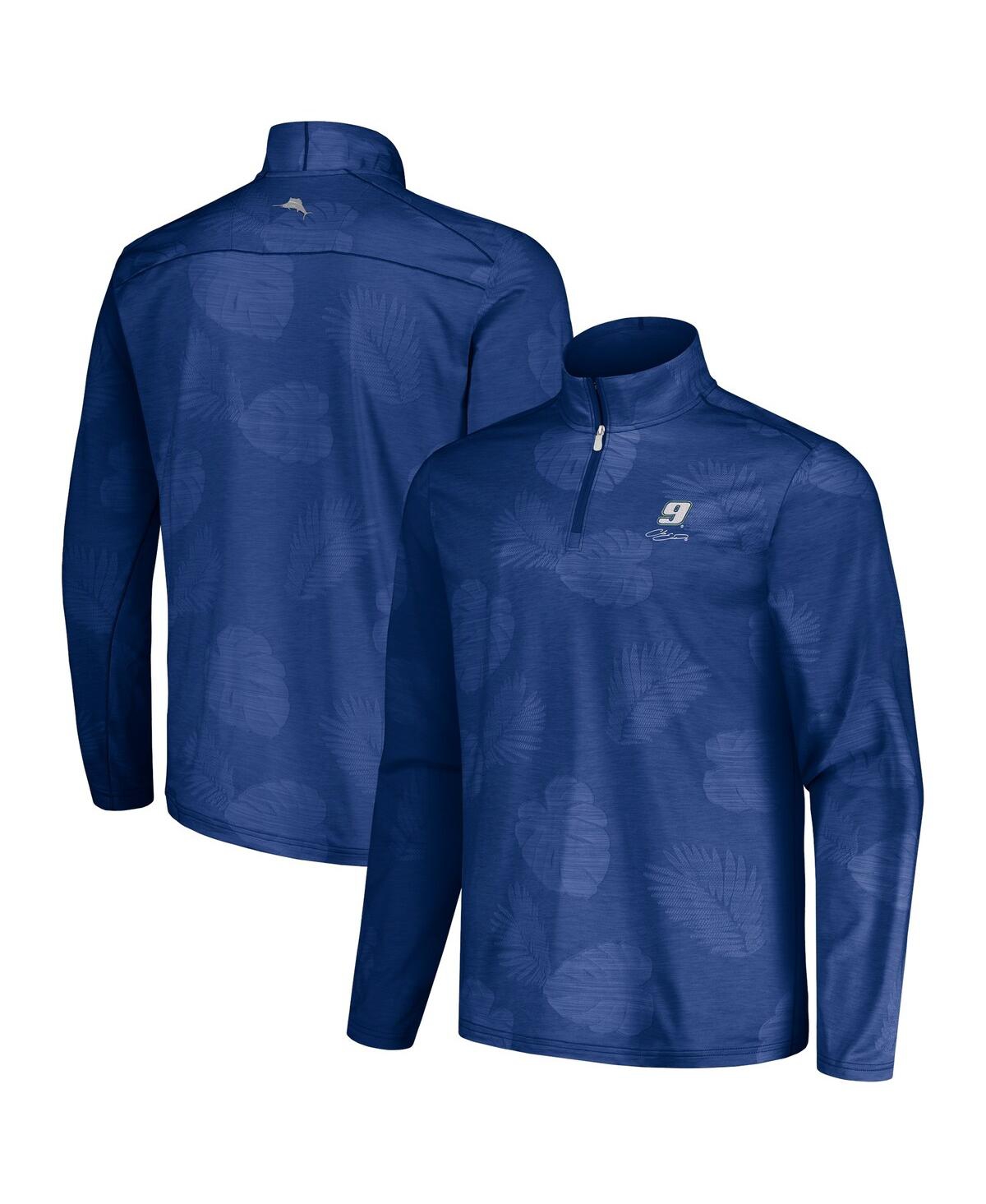 Men's Blue Chase Elliott Delray Frond Island Zone Half-Zip Jacket - Blue
