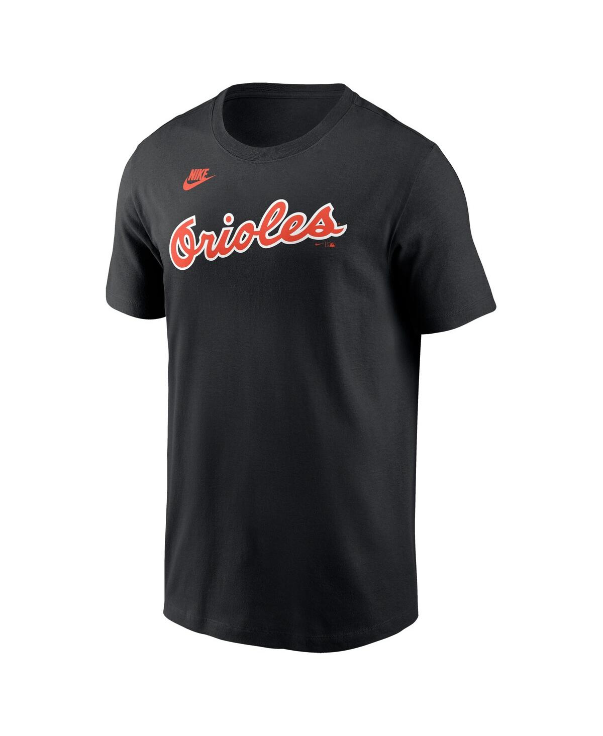 Nike Men's Black Baltimore Orioles Cooperstown Collection Fuse Name Number T-shirt In Black