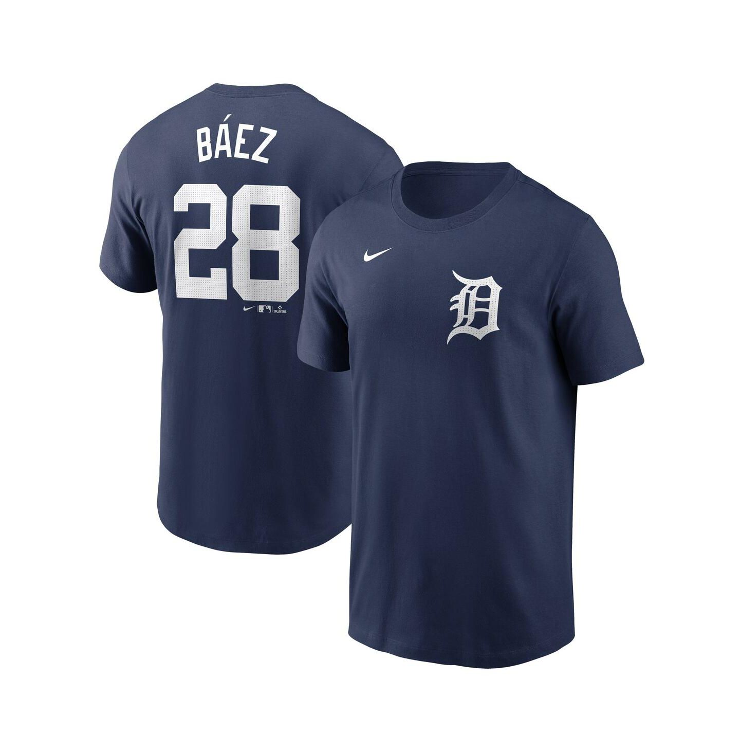 Мужская футболка Nike Javier Baez Navy Detroit Tigers Fuse Name & Number — фото 1