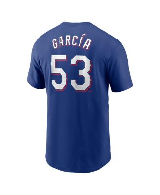 Men's Adolis García Royal Texas Rangers Fuse Name Number T-Shirt