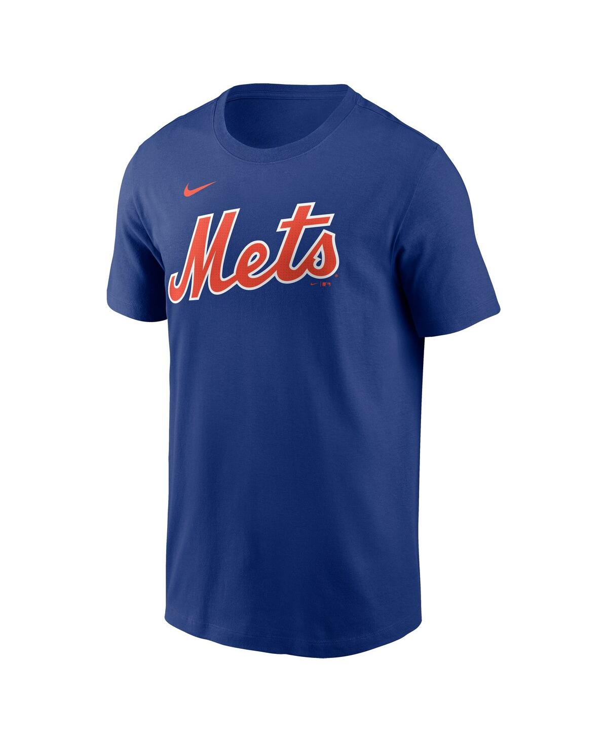 Nike New York Mets Fuse Wordmark  Men's Mlb T-shirt In Blue