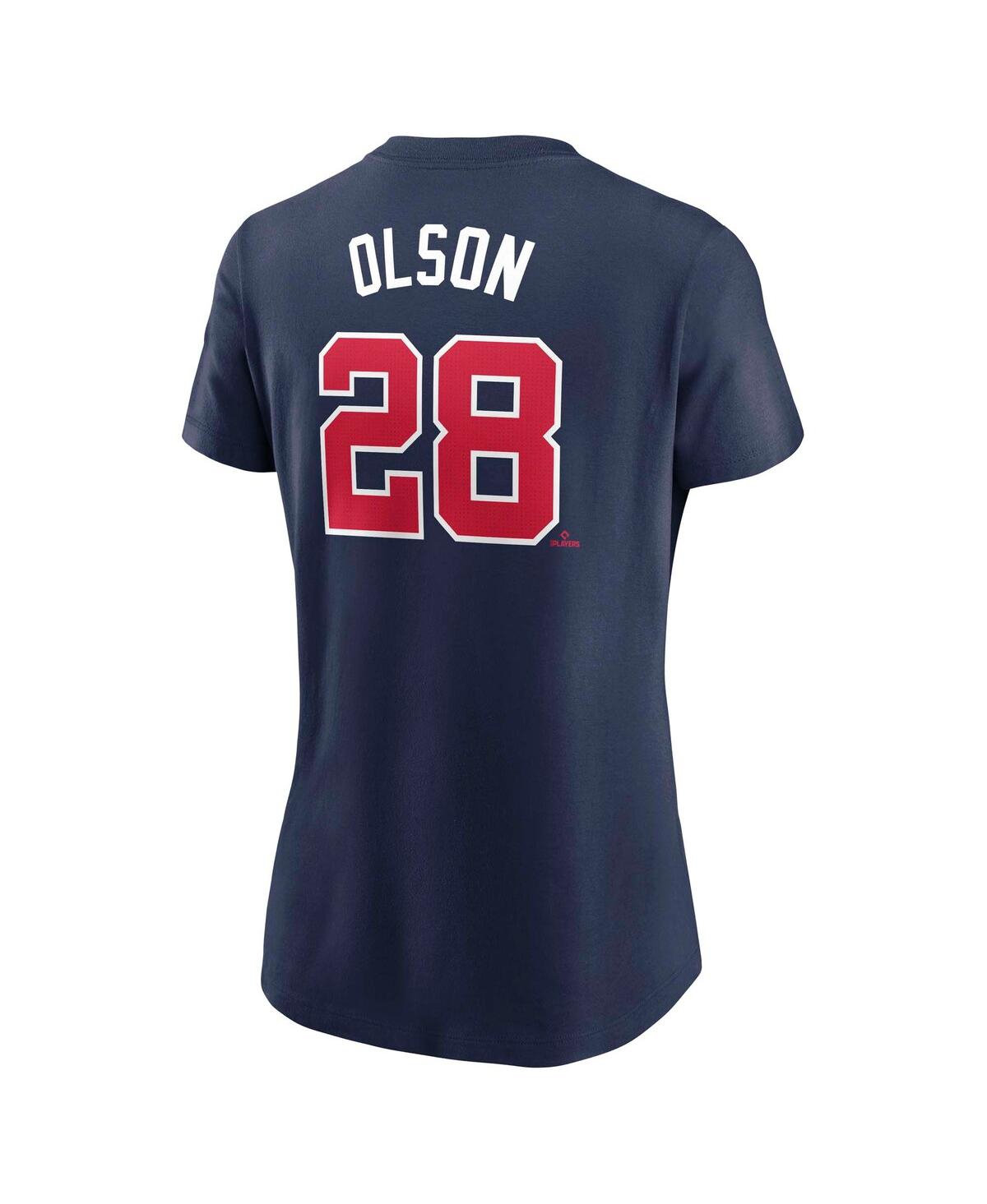 Nike Women's Matt Olson Navy Atlanta Braves Fuse Name Number T-shirt In Navy