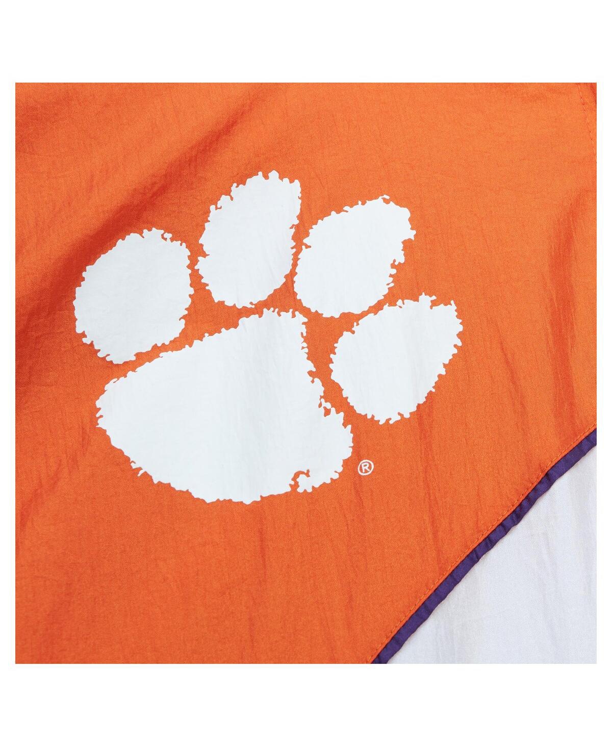 Mitchell & Ness Men's Purple/orange Clemson Tigers Arched Retro Lined Full-zip Windbreaker Jacket In Purple,orange