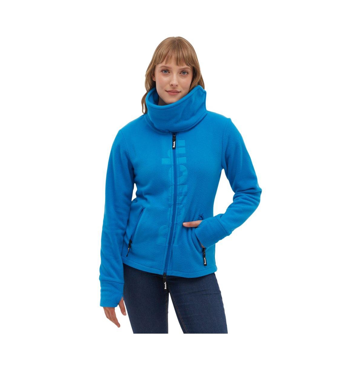 Women's Finish Zip-Up Funnel Neck - Rose