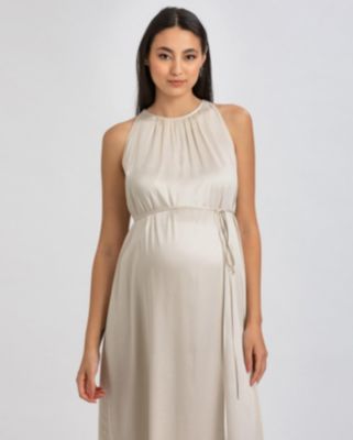 Maternity Sleeveless Satin-Touch Special Occasions Clarissa Dress