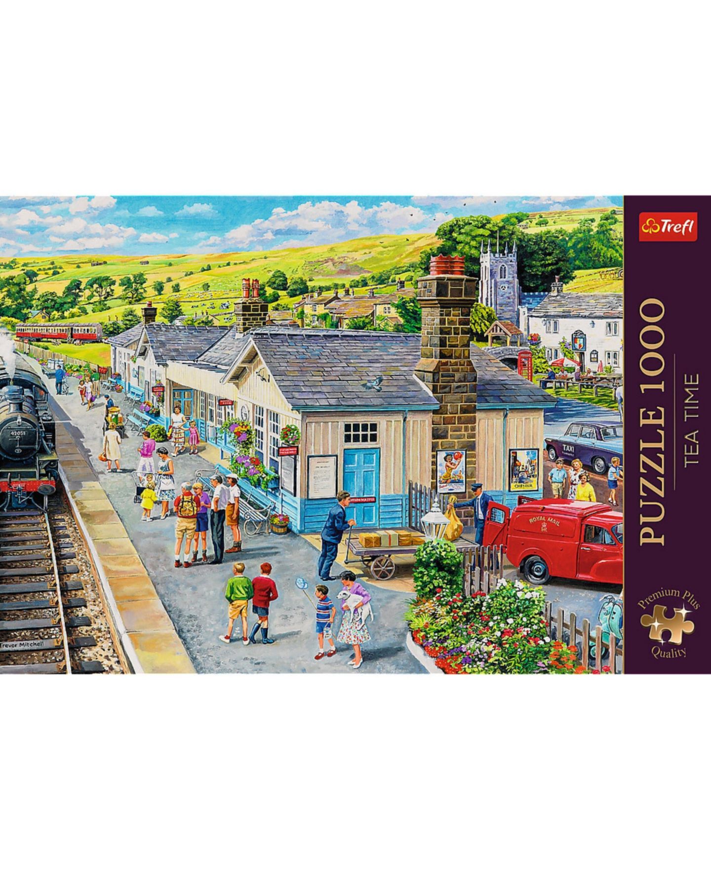 Детский пазл Trefl Tea Time The Village Station 1000 Piece Puzzle, Ages 12+, цвет: Разноцветный — фото 3