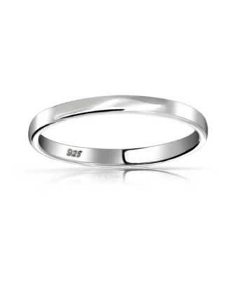 Minimalist Simple .925 Sterling Silver Couples Eternity Band Ring 3MM