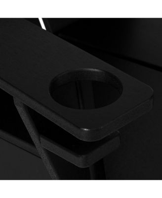 Outdoor HDPE Modern Adirondack Chair with Cup Holder (Set of 4)