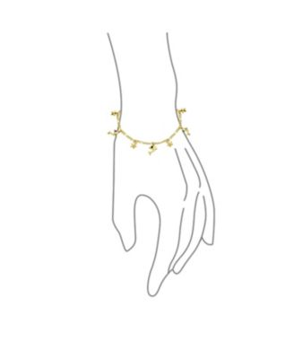 Tropical Vacation Honeymoon Jewelry Nautical Anchor Fish Dangle Charm Bracelet Gold Plated Brass