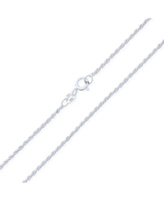 Thin 2mm 030 Gauge Strong .925 Sterling Silver Rope Link Chain Necklace