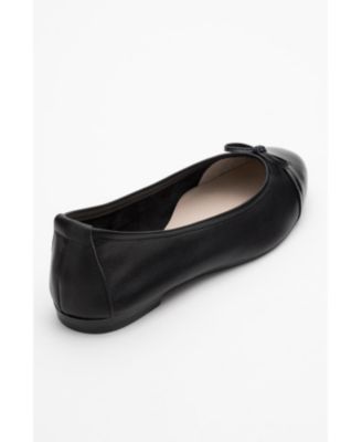 Rayne Cap Toe Leather Ballet Flats (Women)