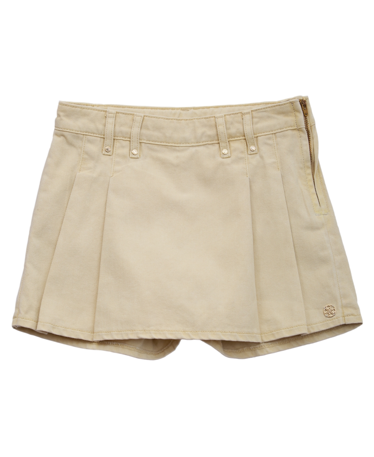 Shop Guess Big Girls Bull Denim Skort In Sand
