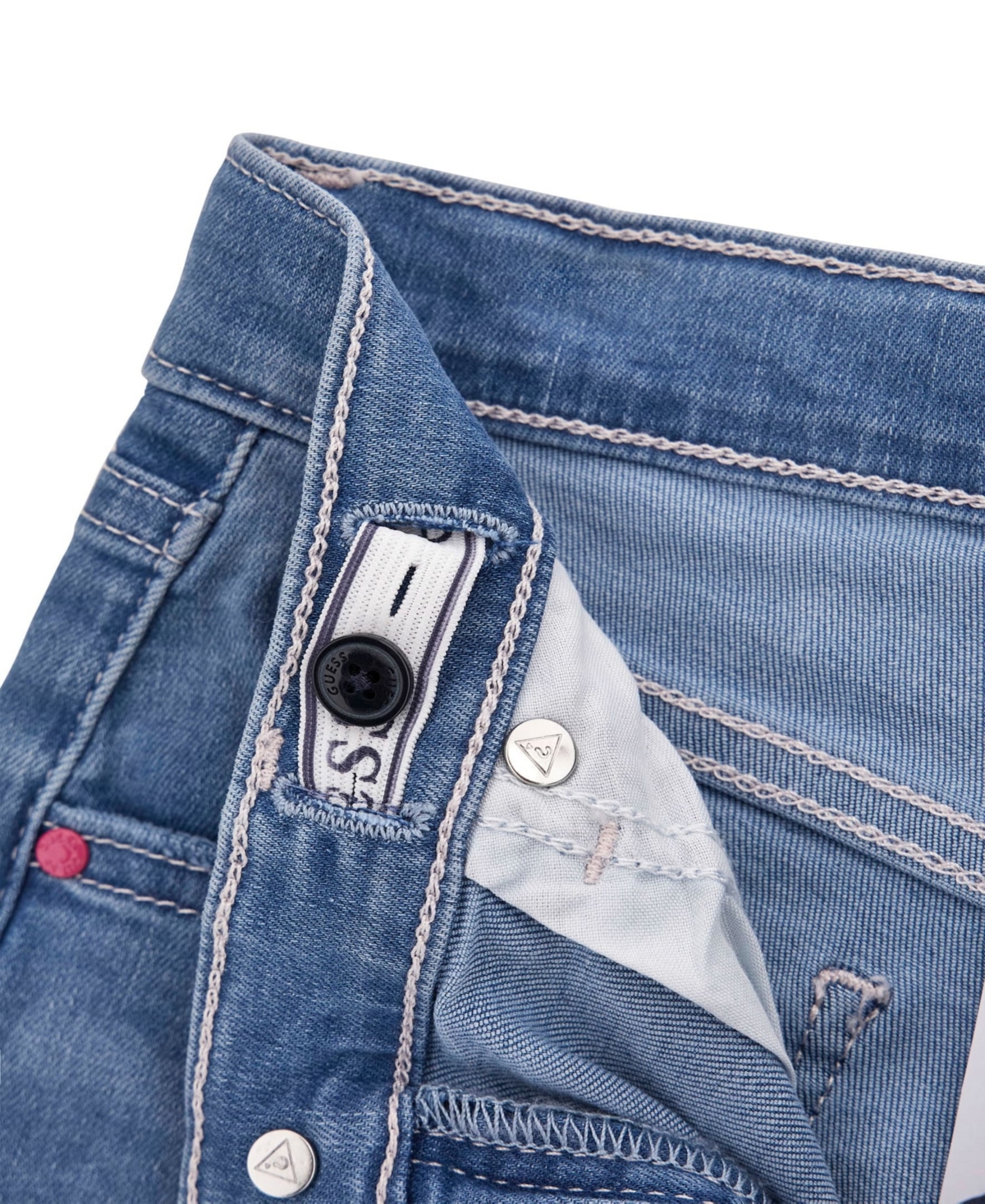 Guess Big Girls Stretch Denim Shorts In Blue Denim