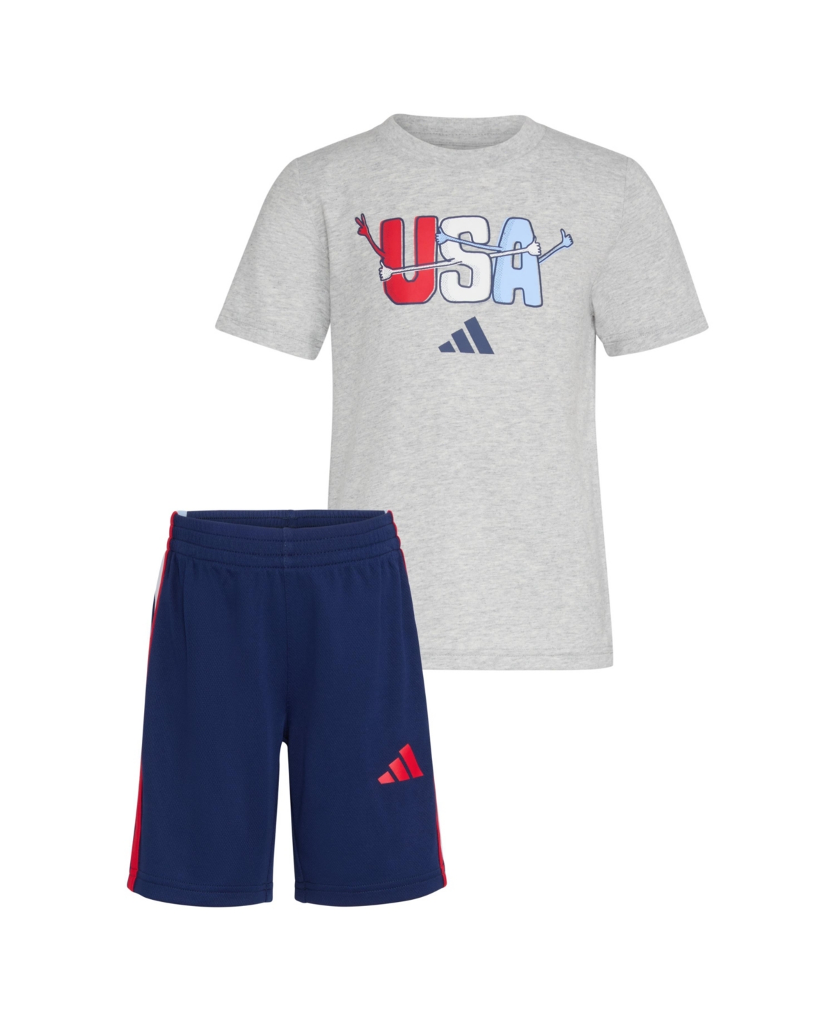 Adidas Originals Toddler & Little Boys Graphic T-shirt & Stripe Shorts, 2 Piece Set