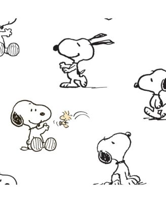 Baby Classic Snoopy 100% Cotton White/Black Fitted Crib Sheet