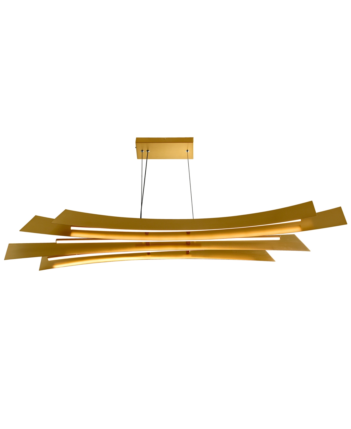 Shop Cwi Lighting 11" Metal Candora Integrated Led Island Pool Table Light In Brass