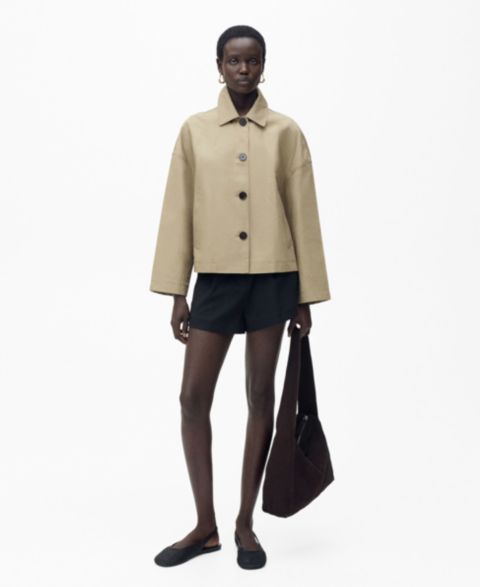 Женские куртки MANGO Straight Cotton Jacket