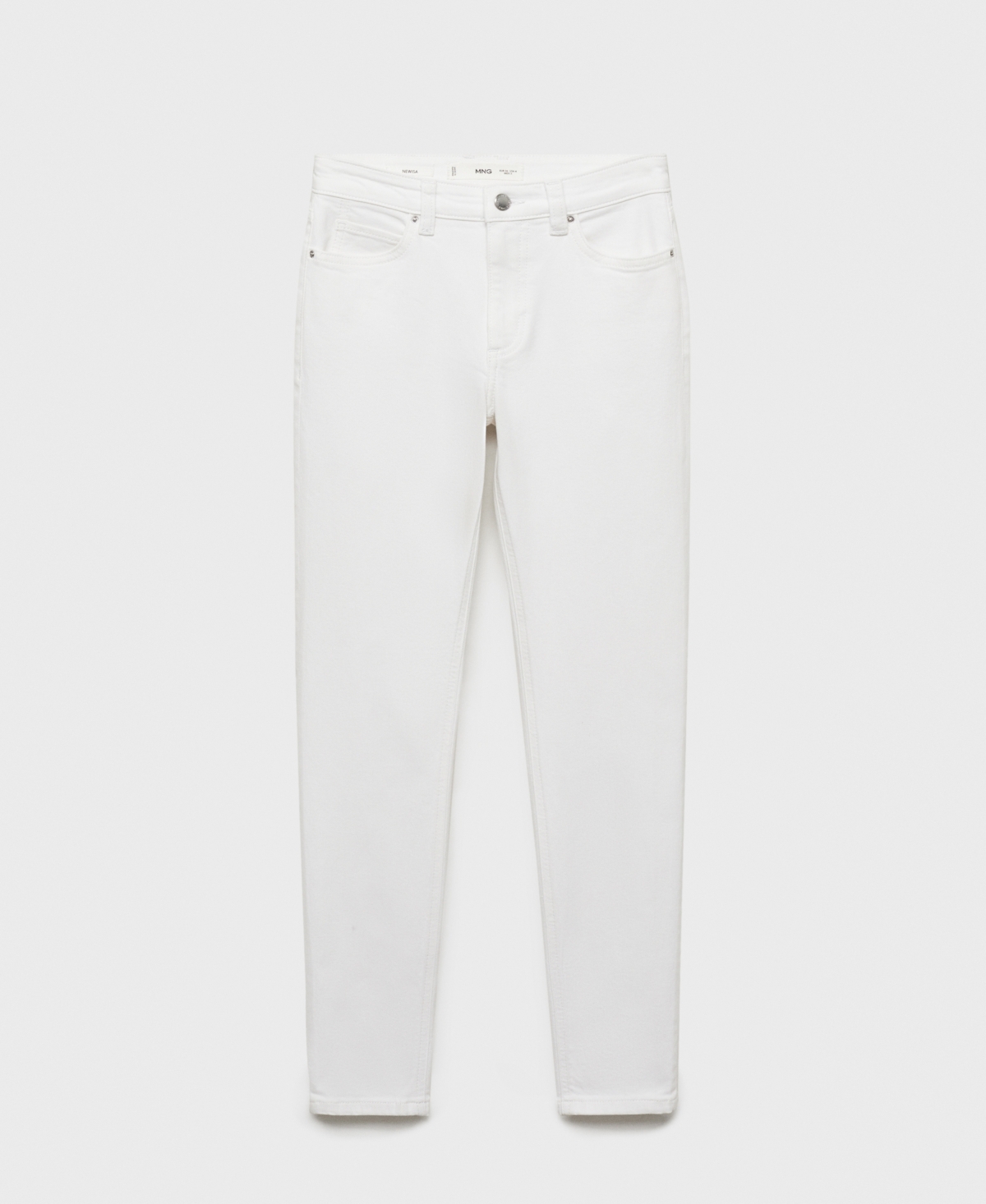Shop Mango Women's Mid-rise Skinny Jeans In White