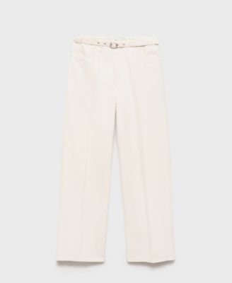 Women's Belt Wide Leg Jeans