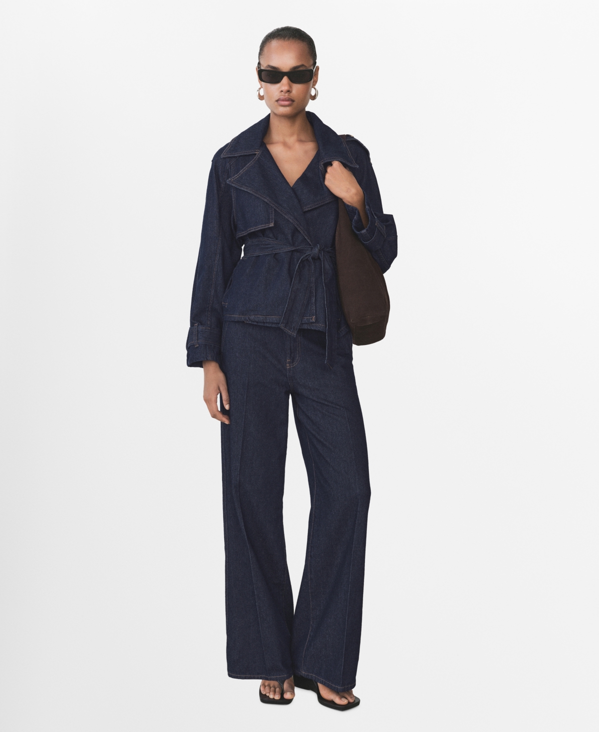 Women's High-Waist Flared Denim Jeans - Open Blue