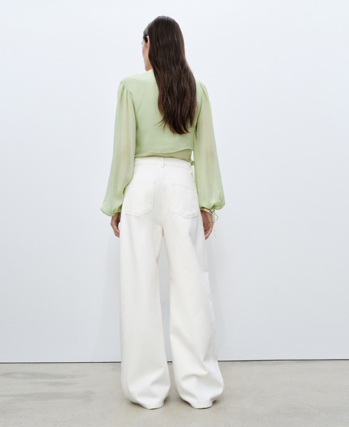 Mango Women's High-rise Balloon Jeans In Off White