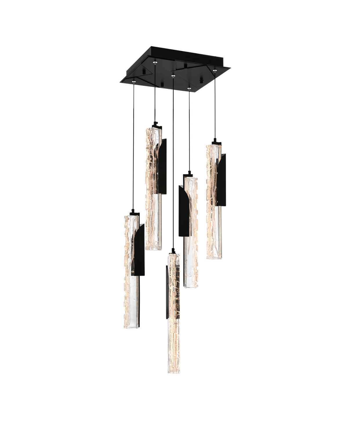 Cwi Lighting 18" Metal Valira Integrated Led Mini Pendant In Black
