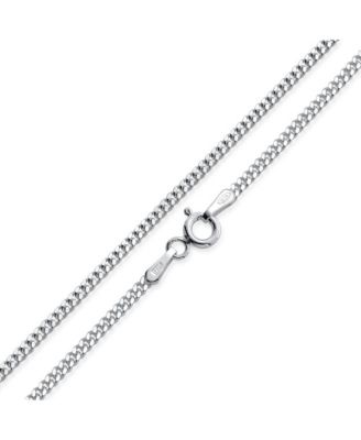 Simple Strong Plain Cuban Curb Chain Anklet Ankle Bracelet .925 Sterling Silver