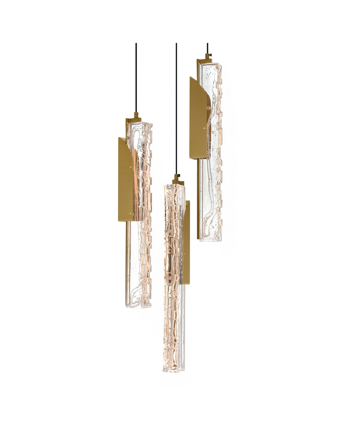 Cwi Lighting 18" Metal Valira Integrated Led Mini Pendant In Brass