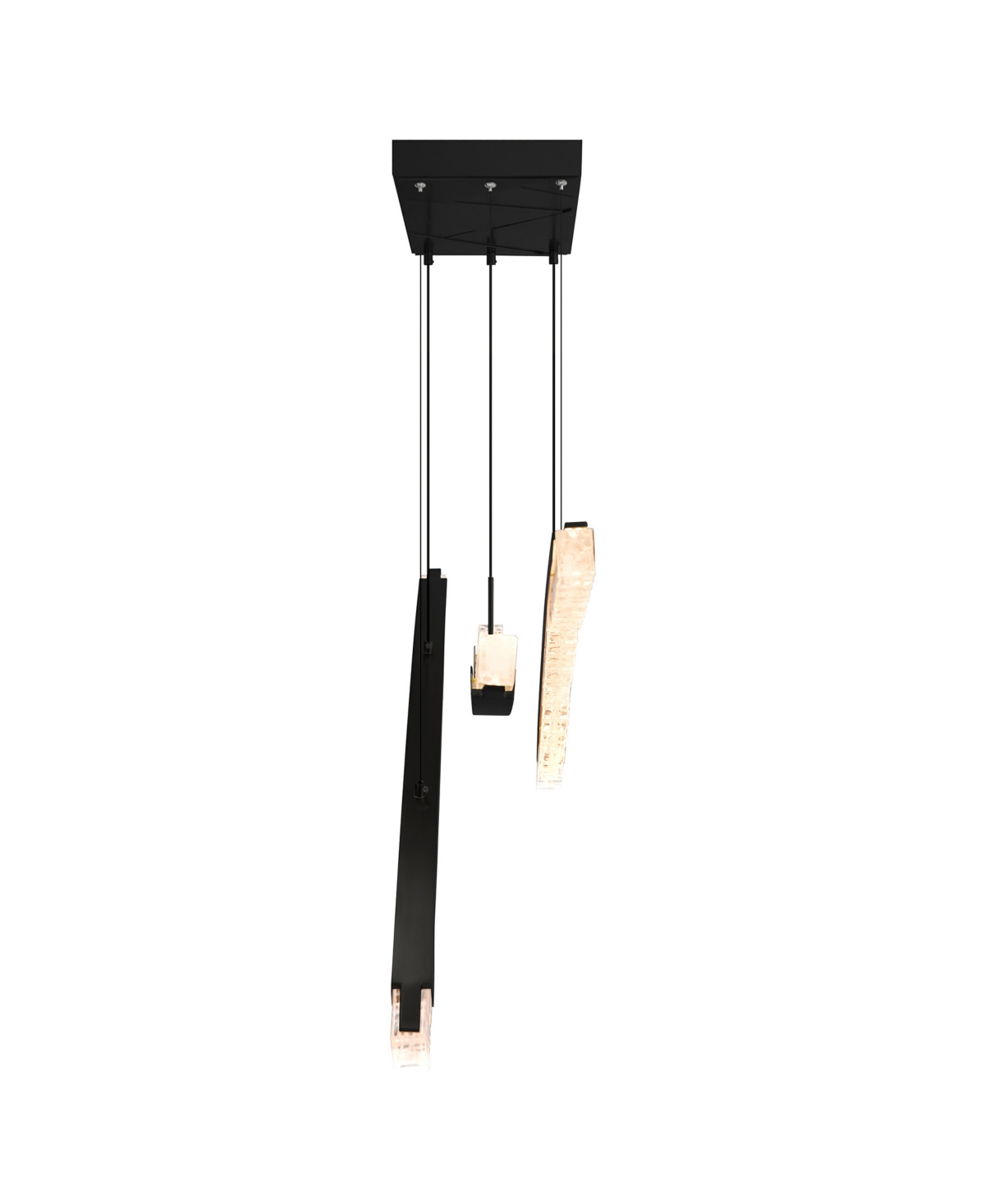 Cwi Lighting 21" Metal Saber Integrated Led Chandelier In Black