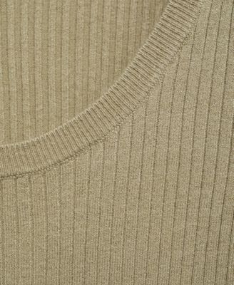 Women's Knitted Ribbed Sweater