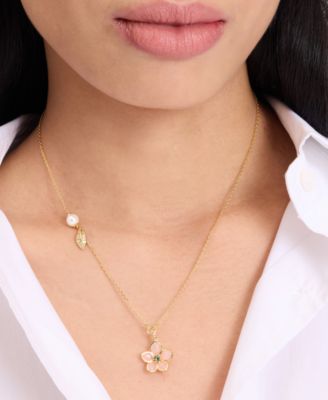 kate spade new york Gold-Tone Pastel Petals Pendant Necklace
