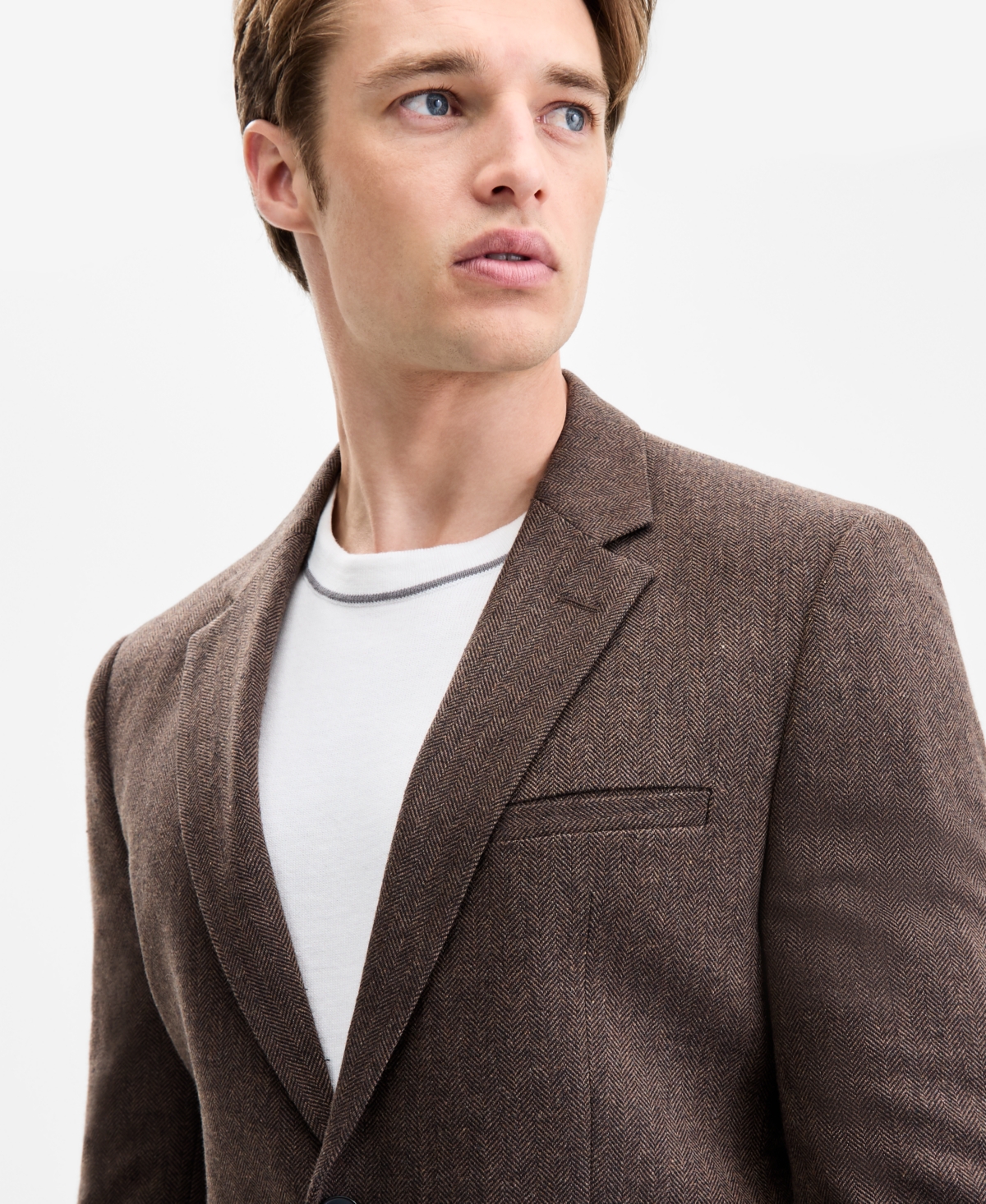 Hugo Boss Hugo By  Men's Modern-fit Herringbone Suit Jacket In Brown