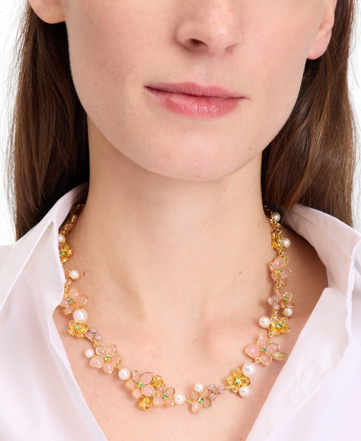 Kate Spade Pastel Petals Statement Necklace In Multi