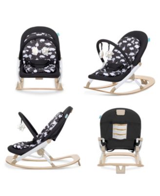 Koko Portable Infant Bouncer in Black White